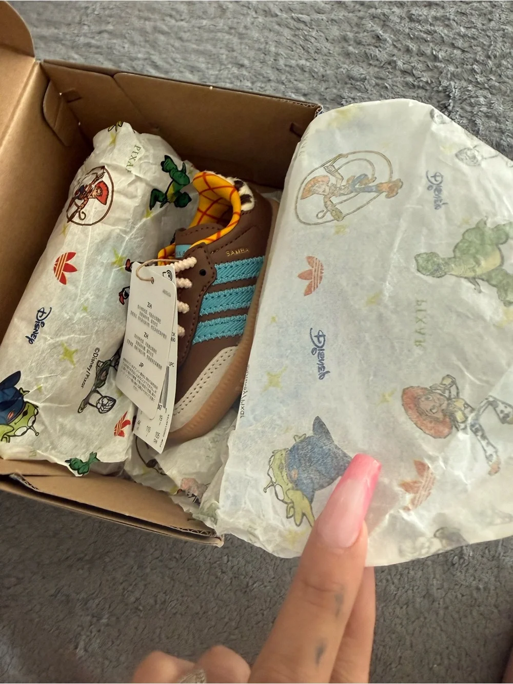 Adidas Pixar Toy Story Brown & Blue Kids Sneakers
